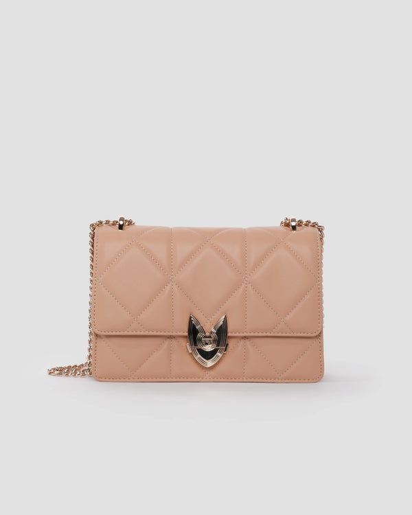 gianfranco ferre Quilted Leather Shoulder Bag Beige