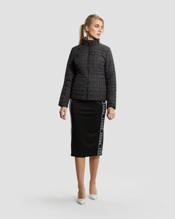 Gianfranco Ferre Reversible Printed Puffer Jacket Black