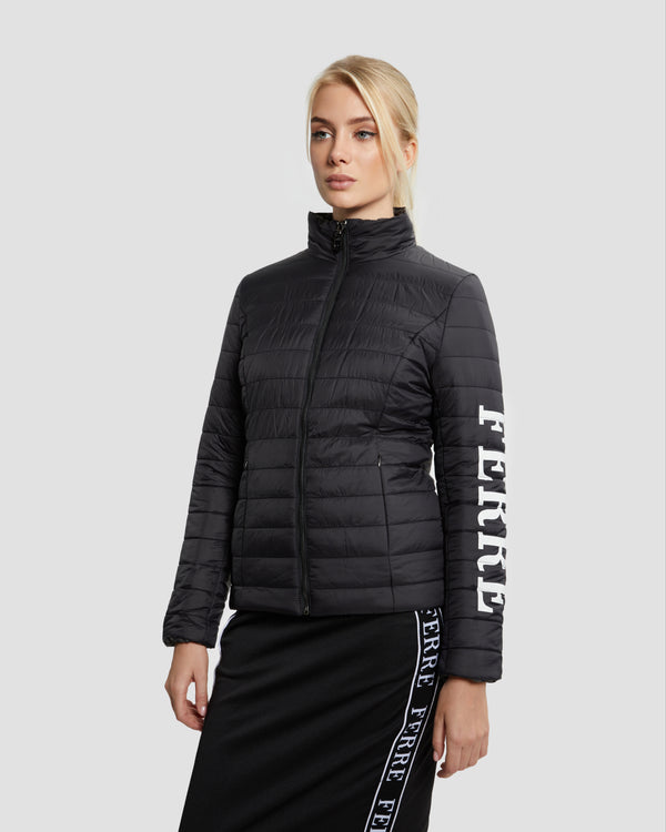 Gianfranco Ferre Reversible Printed Puffer Jacket Black