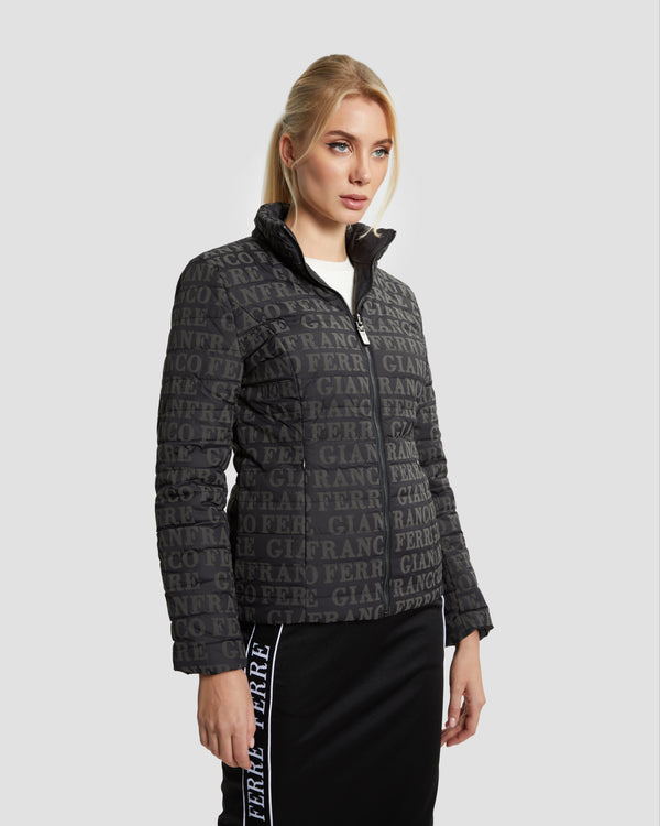 gianfranco ferre Reversible Printed Puffer Jacket Black