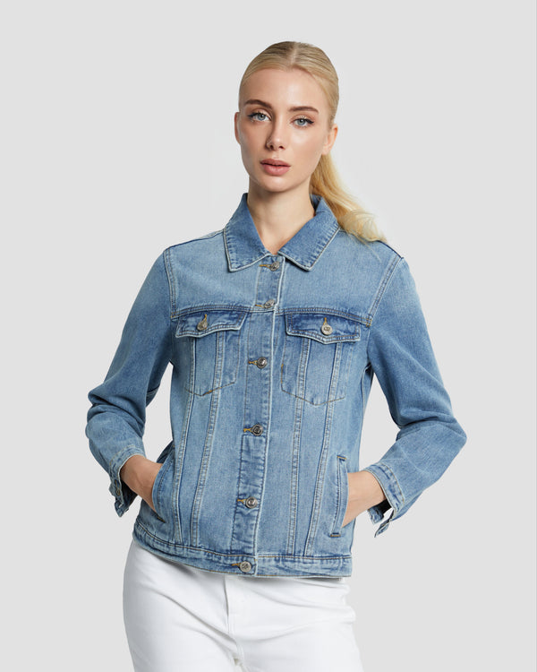 gianfranco ferre Rhinestones Embellished Denim Jacket Mid Blue