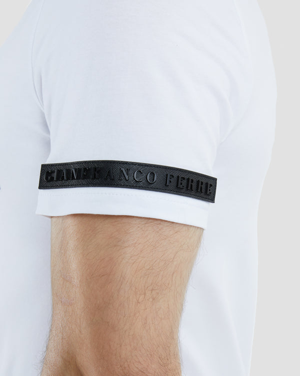 Gianfranco Ferre Rubber Brand Patched T-Shirt White