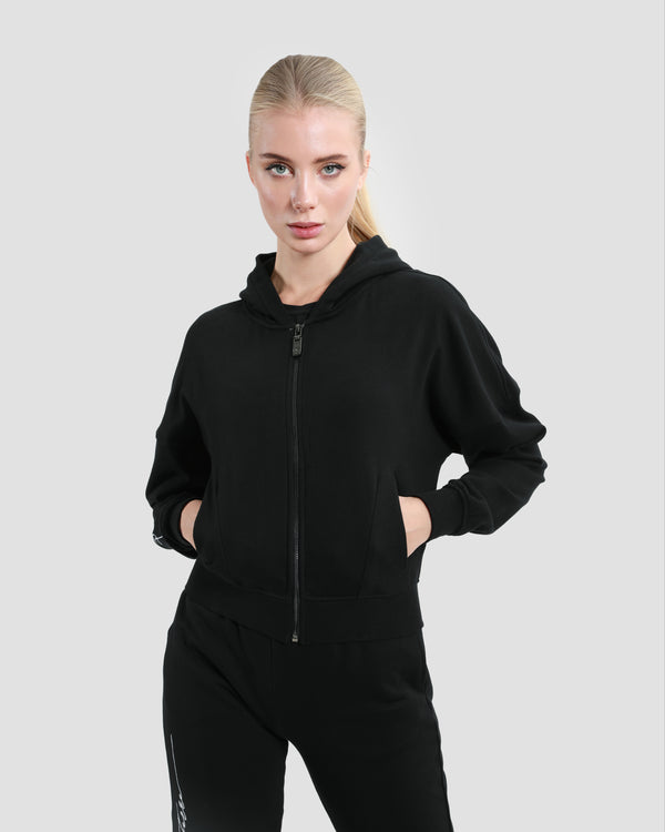 Gianfranco Ferre Script Branding Tracksuit Set Black