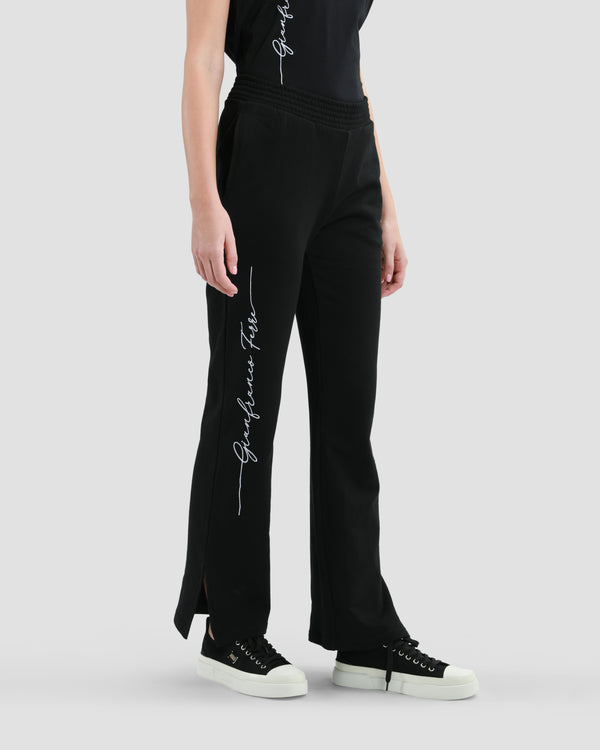 Gianfranco Ferre Script Branding Tracksuit Set Black