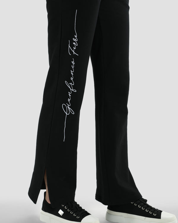 Gianfranco Ferre Script Branding Tracksuit Set Black
