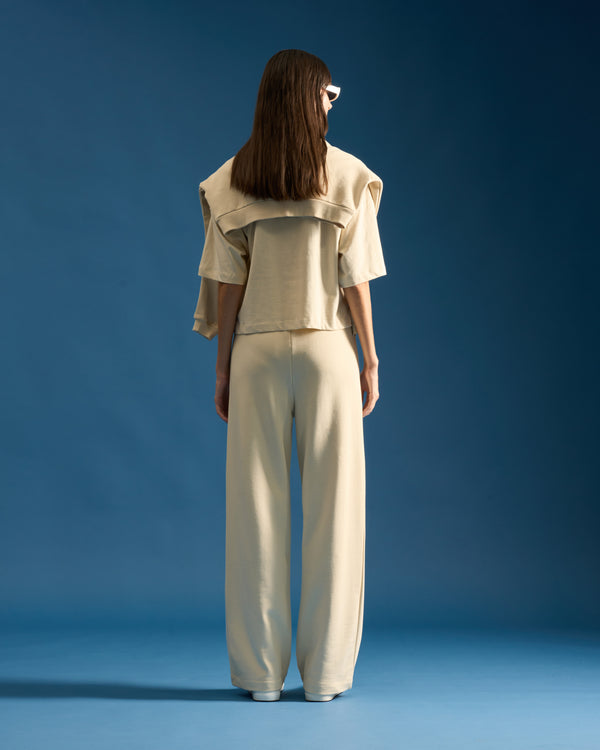 Gianfranco Ferre Script Ferre Front Boxy T-Shirt Beige