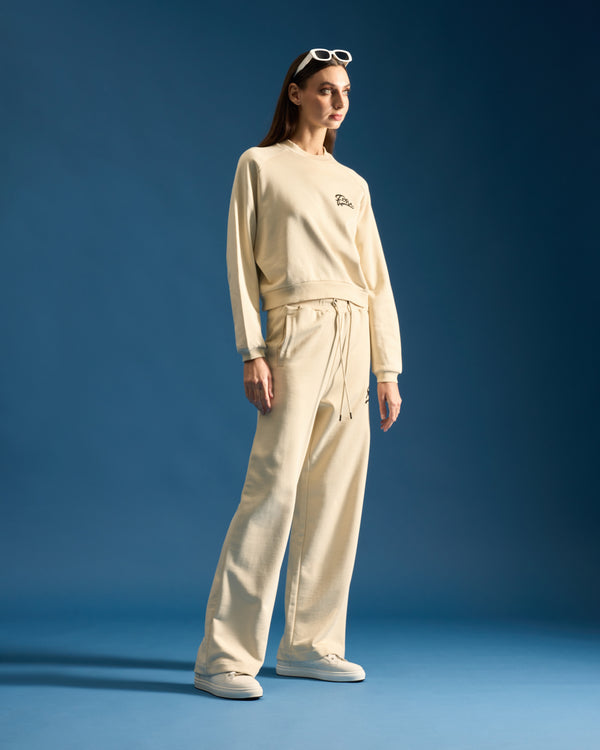 Gianfranco Ferre Script Ferre Front Sweatshirt Beige