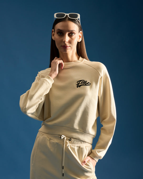 gianfranco ferre Script Ferre Front Sweatshirt Beige