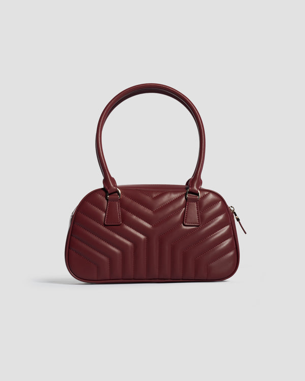 Gianfranco Ferre Signature Poise Quilted Bag Maroon