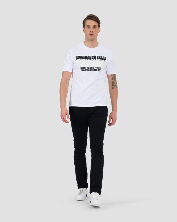 Gianfranco Ferre Silicone Brand Print T-Shirt White