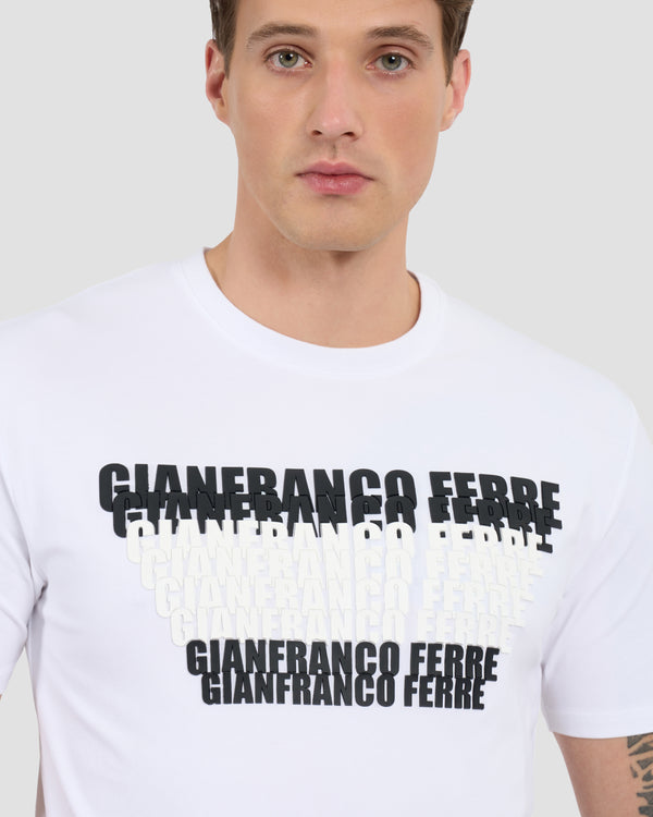Gianfranco Ferre Silicone Brand Print T-Shirt White