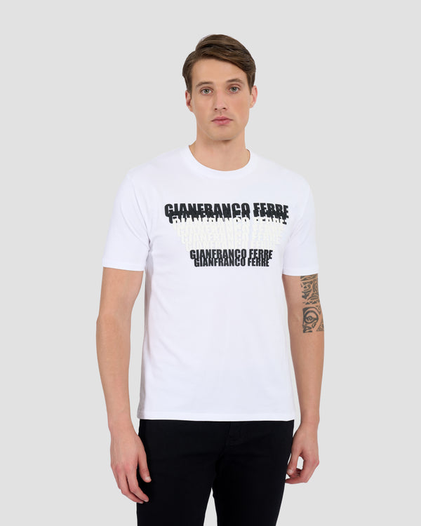 gianfranco ferre Silicone Brand Print T-Shirt White