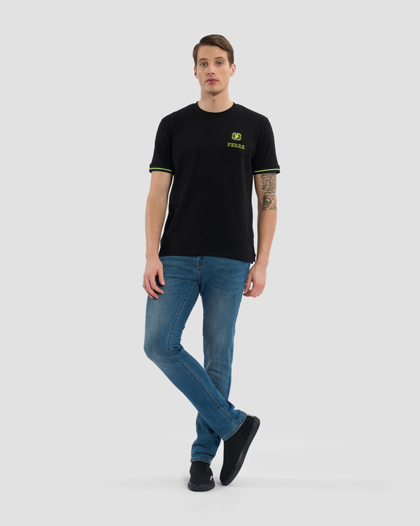 Gianfranco Ferre Silicone Ferré Embellished T-Shirt Black