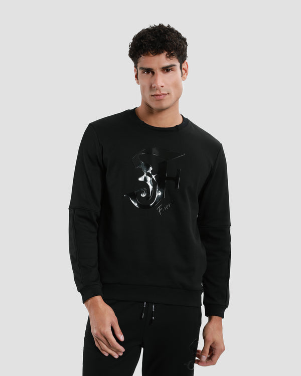 gianfranco ferre Solid Tone Script Logo Sweatshirt Black