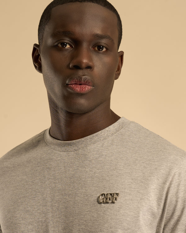 Gianfranco Ferre Statement Print Cotton T-shirt Light Gray