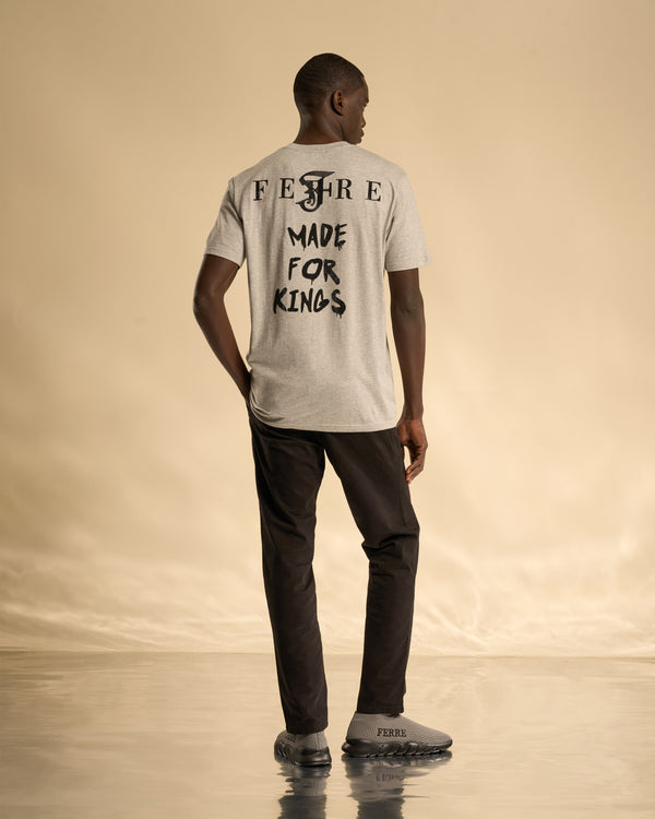 Gianfranco Ferre Statement Print Cotton T-shirt Light Gray