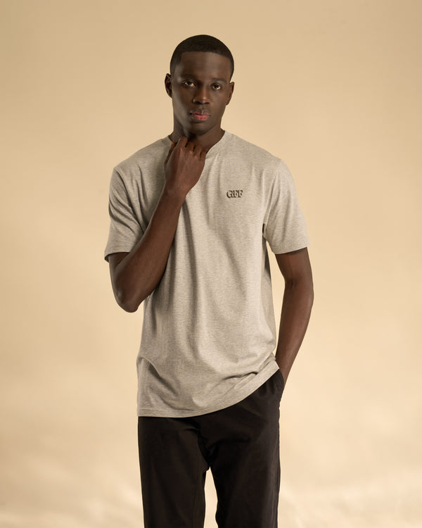 gianfranco ferre Statement Print Cotton T-shirt Light Gray