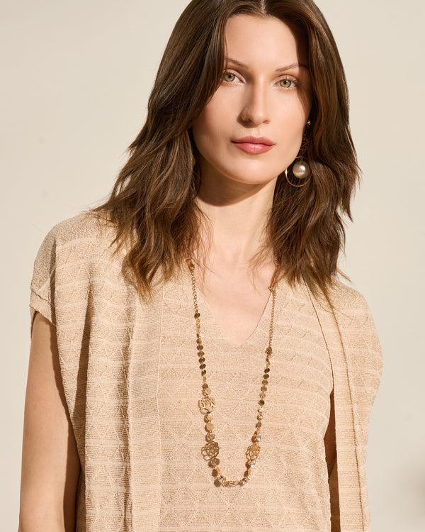 Gianfranco Ferre Textured Knit Longline Cardigan Beige