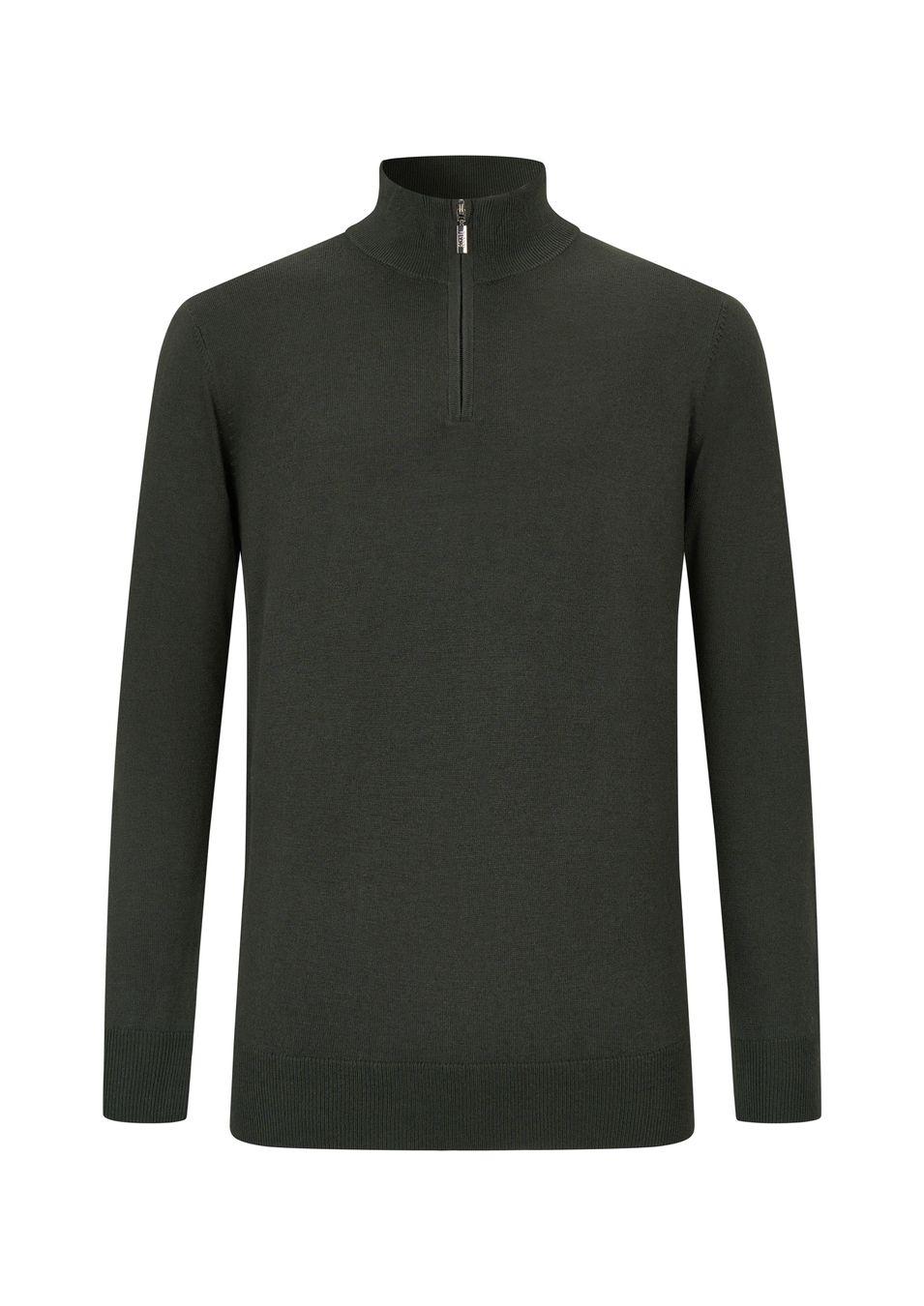 gianni feraud Cash Blend Quarter Zip Men Knitwear Forest