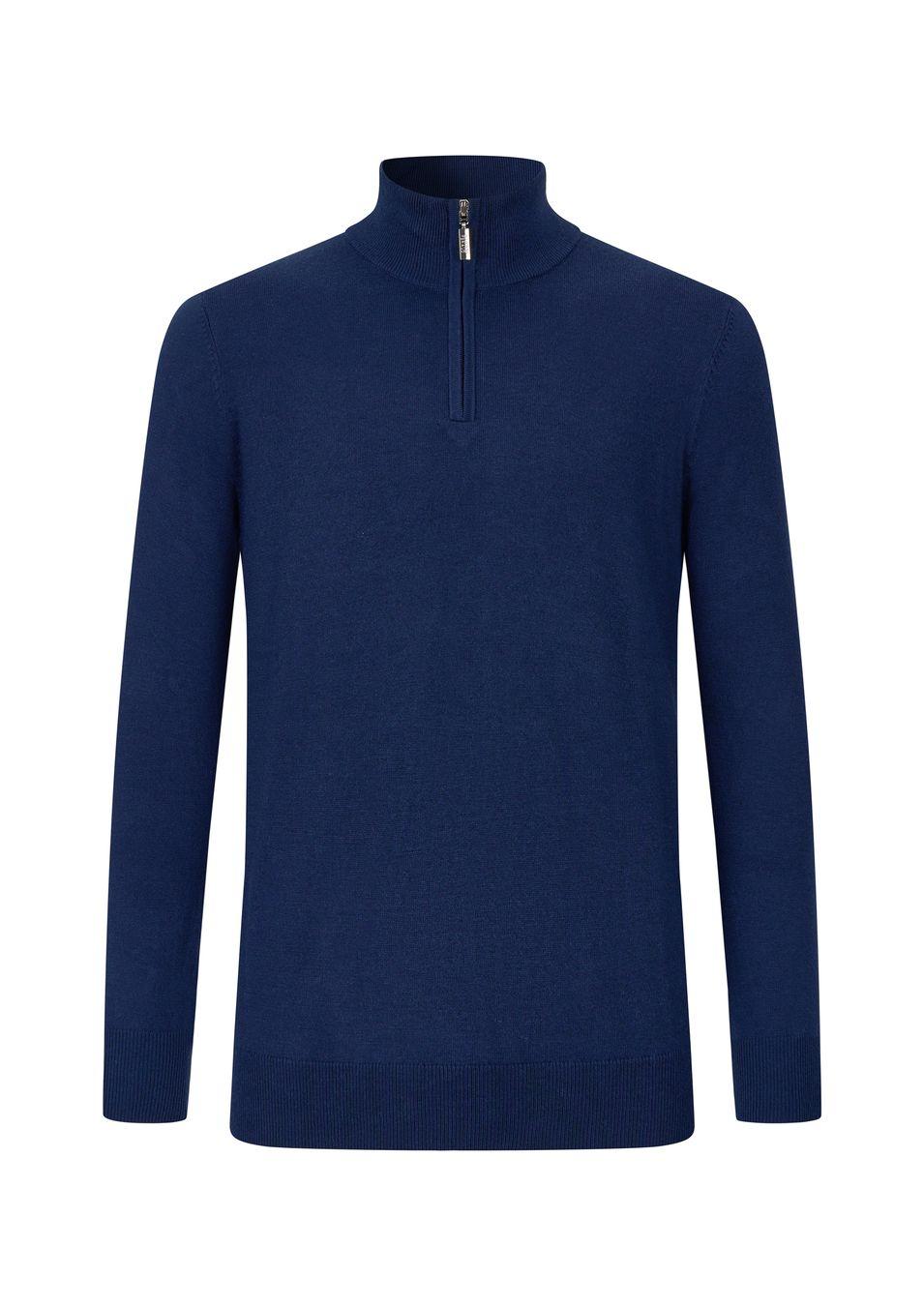 gianni feraud Cash Blend Quarter Zip Men Knitwear French Blue