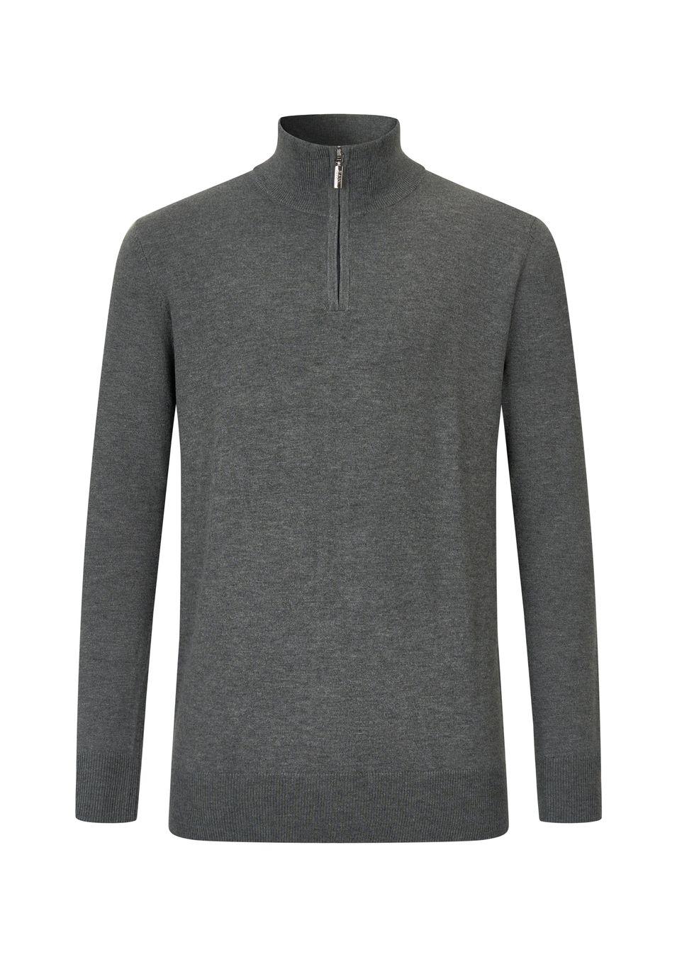 gianni feraud Cash Blend Quarter Zip Men Knitwear Mid Grey