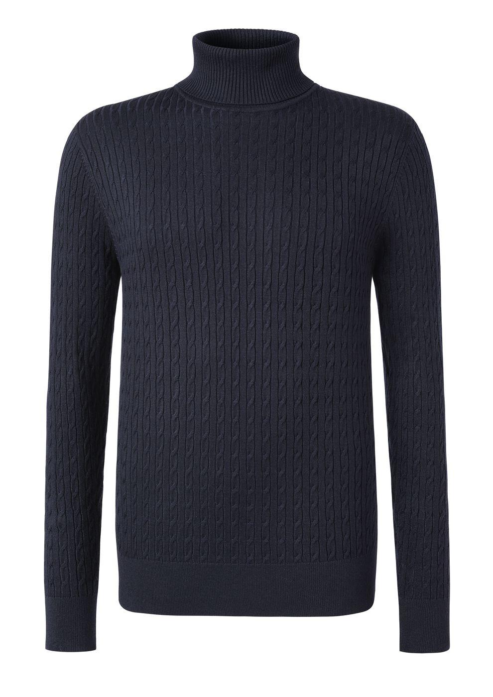 gianni feraud FER FINE CABLE ROLL Men Knitwear NAVY