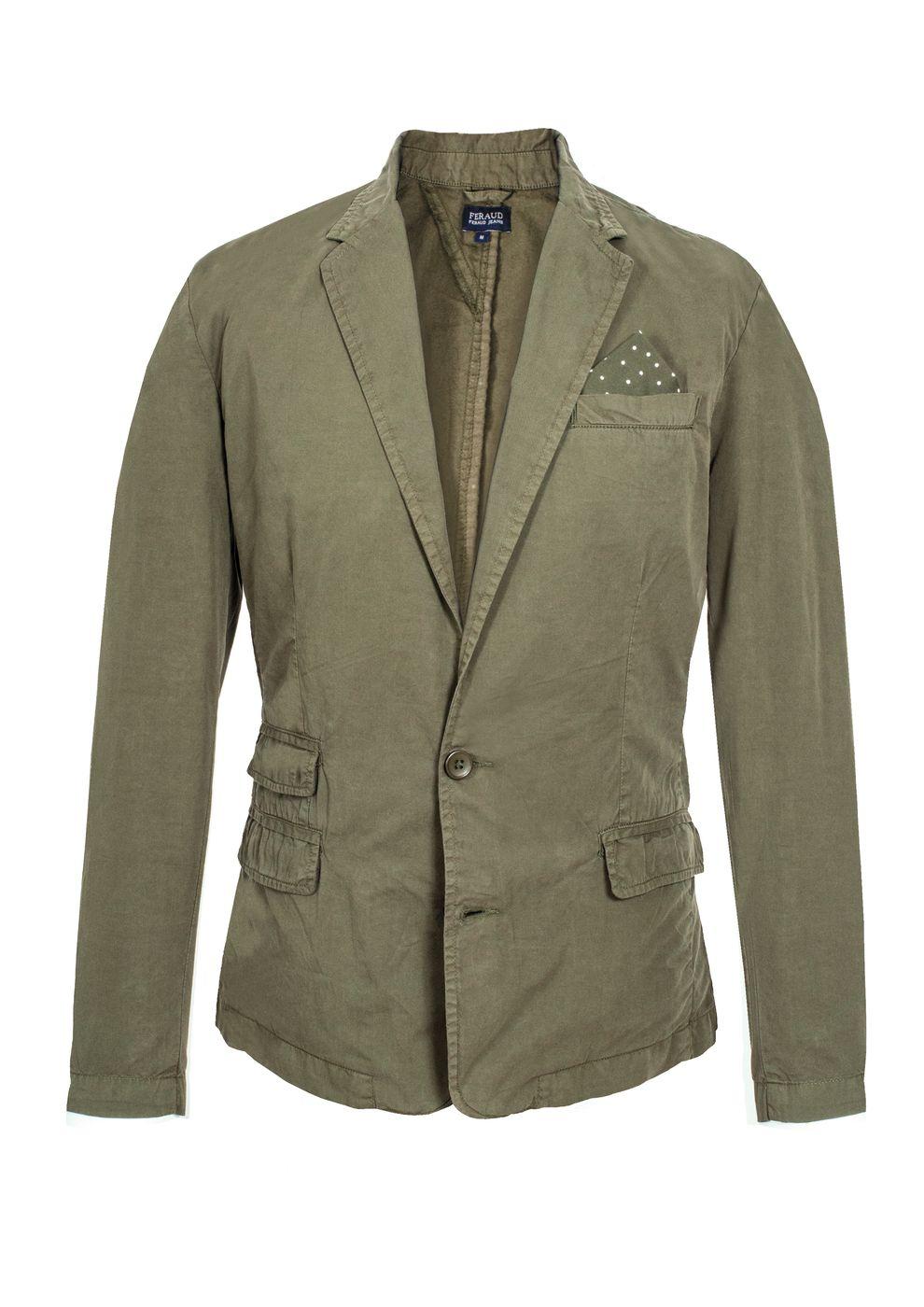 gianni feraud Feraud Jeans Unstructured Notch Lapel Blazer Men Feraud Jeans Olive