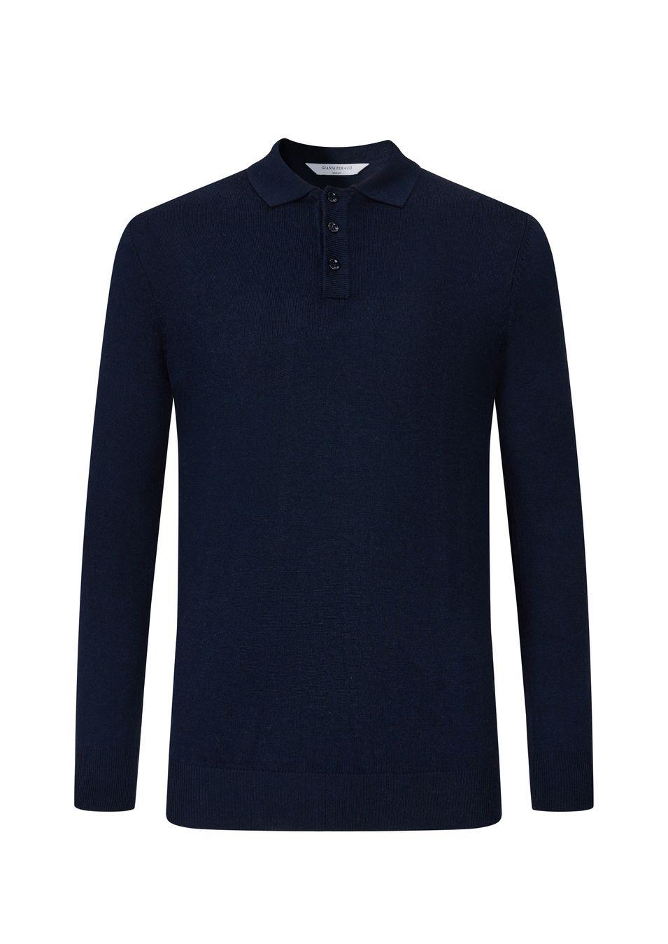 gianni feraud Cash Blend Polo Men Knitwear Navy