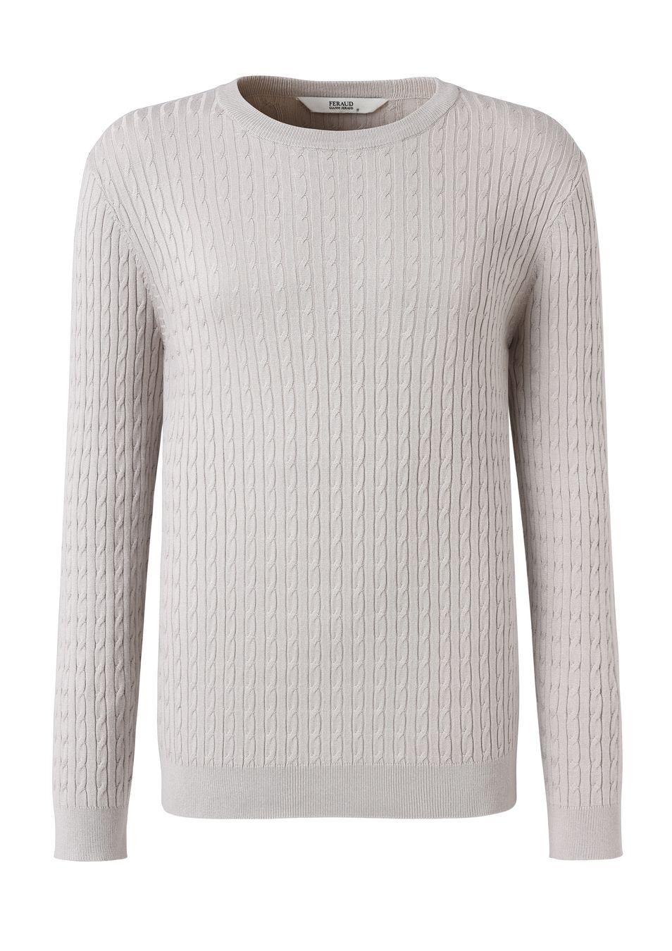 gianni feraud GF Cable Crew Men Knitwear Putty