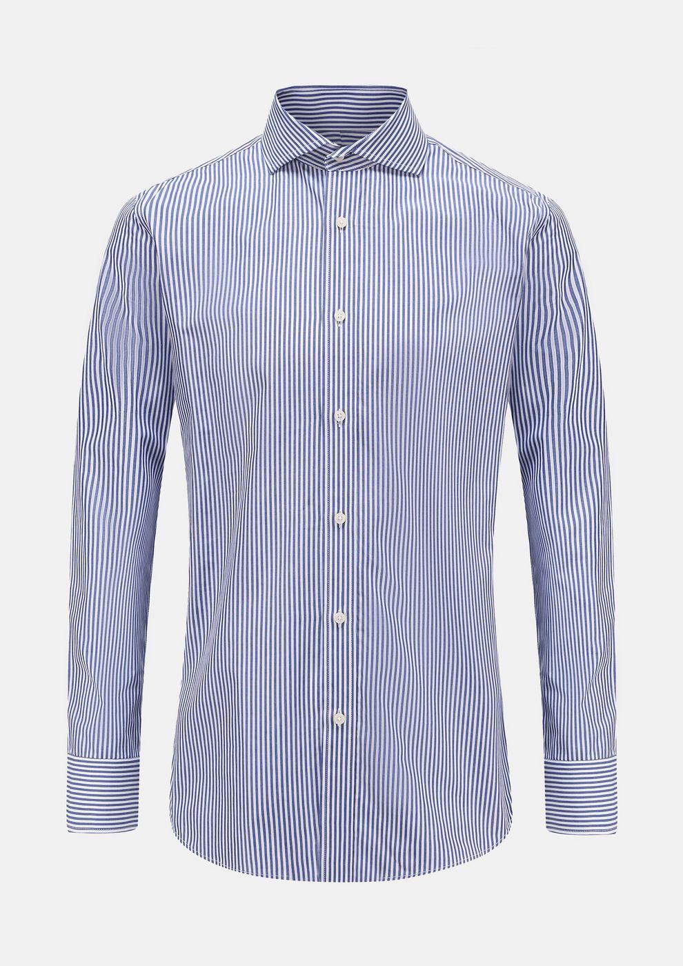 gianni feraud PH164 Men Shirts Navy Butcher Stripe