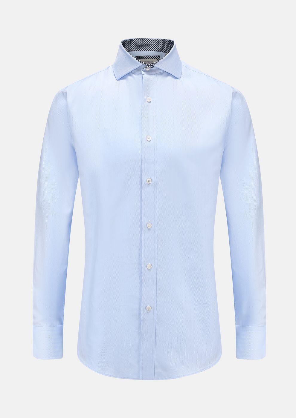 gianni feraud PH168 Men Shirts Sky Herringbone