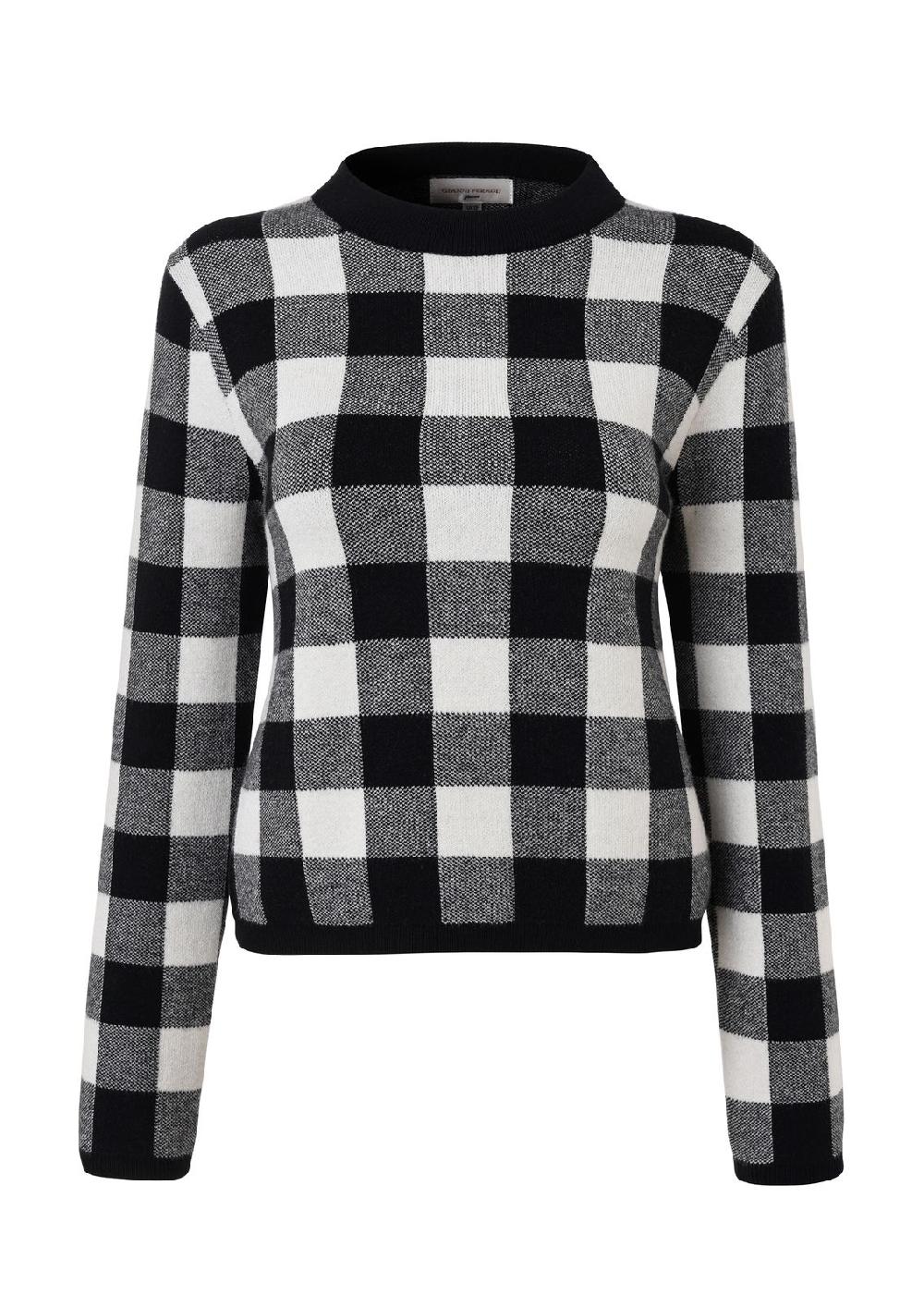 gianni feraud NO 15 – LETTUCE TOP Ladies Ladies Knitwear Black/Cream