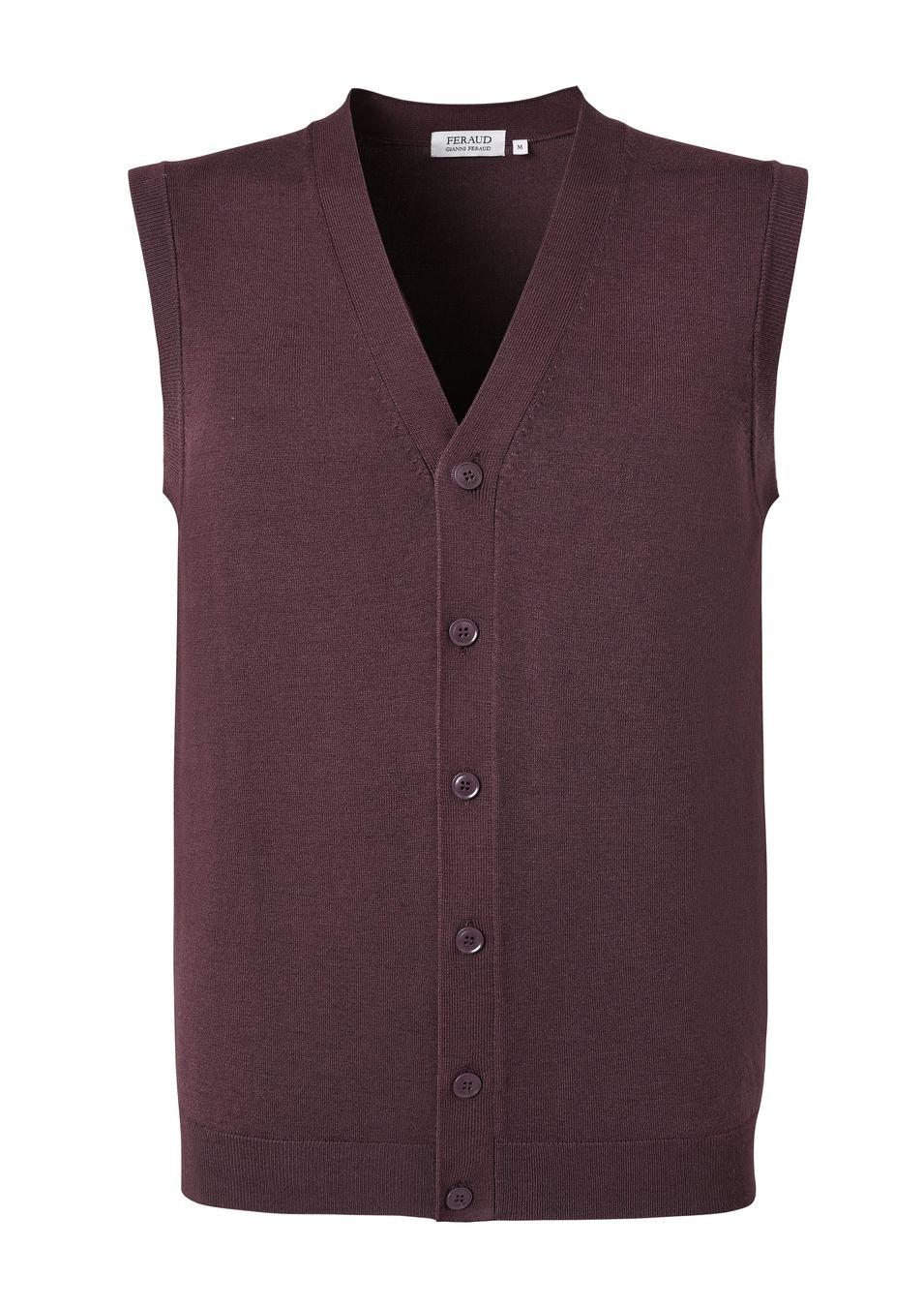 gianni feraud Sleeveless Cardi Men Knitwear Riskit Plum