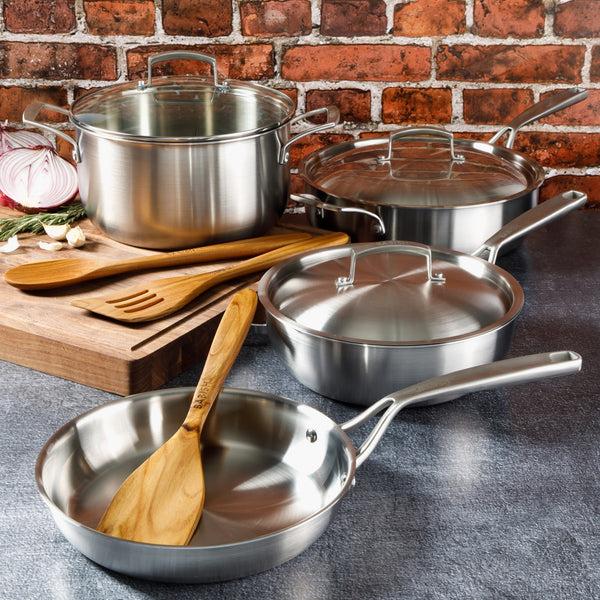 Gibson Home Babish 10 Piece Professional Tri Ply Non Toxic Pots And Pans Cookware Set