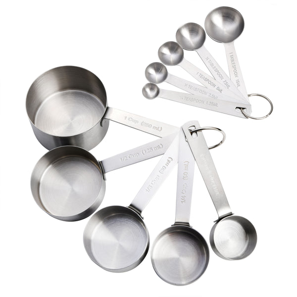 gibson home Babish 10-Piece Stainless Steel Measuring Cups & Spoons Set gibson home Babish 10-Piece Stainless Steel Measuring Cups & Spoons Set