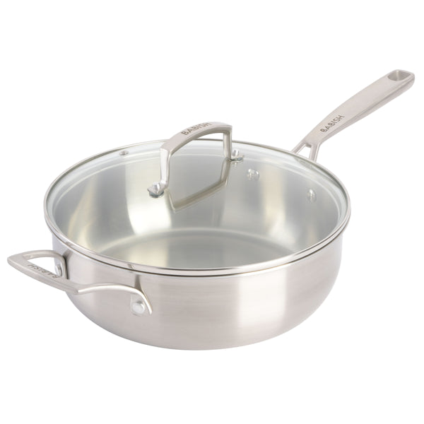 Gibson Home Babish 12-Piece Mixed Material (Stainless Steel Carbon Steel & Aluminum) Professional Grade Cookware Set W/ Baking Sheets