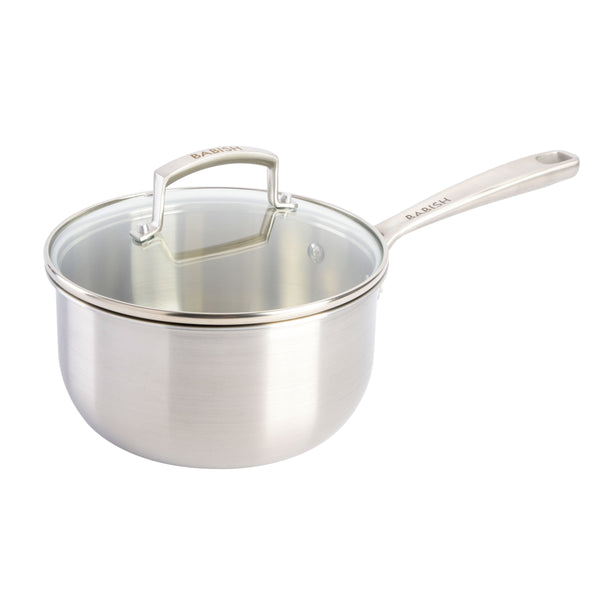 Gibson Home Babish 12-Piece Mixed Material (Stainless Steel Carbon Steel & Aluminum) Professional Grade Cookware Set W/ Baking Sheets