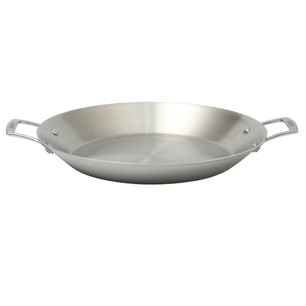 gibson home Babish 13 Inch Tri-Ply Stainless Steel Paella Pan Large Skillet Griddle Frying Pan - Induction Safe gibson home Babish 13 Inch Tri-Ply Stainless Steel Paella Pan Large Skillet Griddle Frying Pan - Induction Safe