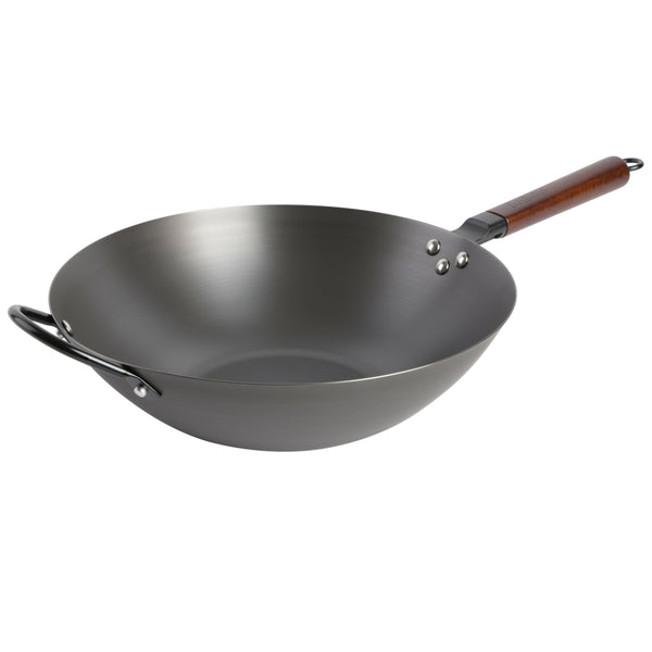 gibson home Babish 14-Inch Carbon Steel Flat Bottom Wok gibson home Babish 14-Inch Carbon Steel Flat Bottom Wok