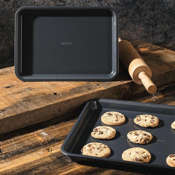 Gibson Home Babish 2 Piece Carbon Steel Baking Sheet - Half Sheet & Quarter Sheet