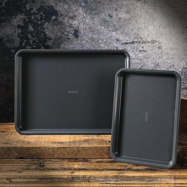 Gibson Home Babish 2 Piece Carbon Steel Baking Sheet - Half Sheet & Quarter Sheet