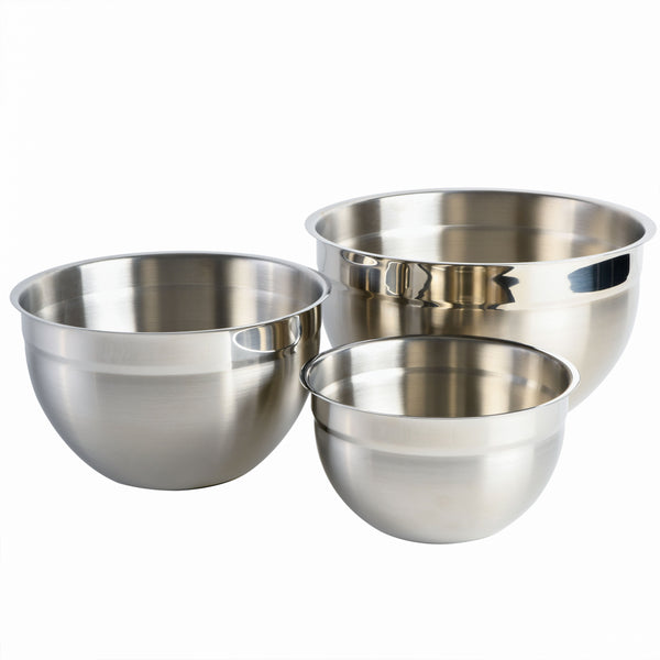 gibson home Babish 3 Piece Stainless Steel Mixing Bowl Set gibson home Babish 3 Piece Stainless Steel Mixing Bowl Set
