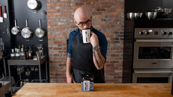 Gibson Home Babish Carving Fork And Whisk Latte Tattoo Mug 15oz