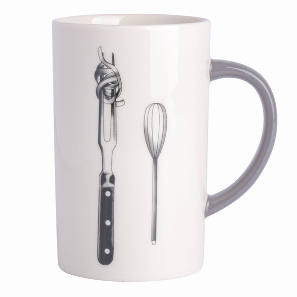 gibson home Babish Carving Fork and Whisk Latte Tattoo Mug 15oz gibson home Babish Carving Fork and Whisk Latte Tattoo Mug 15oz