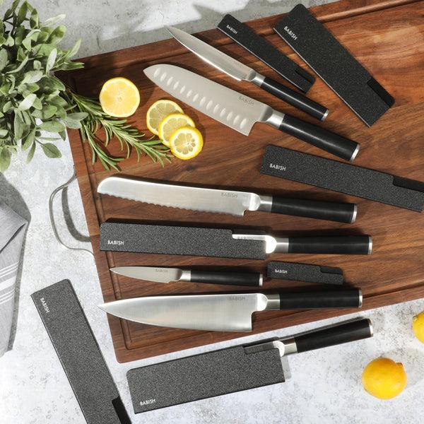 Gibson Home Babish High-Carbon 1.4116 German Steel 14 Piece Full Tang Forged Knife Set W/ Sheaths