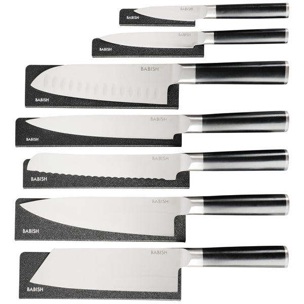 gibson home Babish High-Carbon 1.4116 German Steel 14 Piece Full Tang Forged Knife Set W/ Sheaths