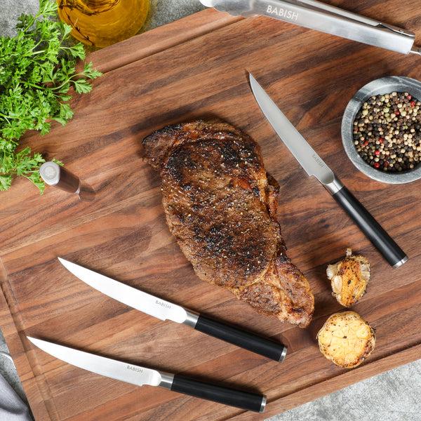 Gibson Home Babish High-Carbon 1.4116 German Steel 5" Steak Knife Set 4-Pack