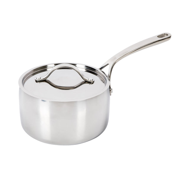 gibson home Bloomhouse 3-QT Triply Stainless Steel Sauce Pan w/ Non-Stick Non-Toxic Pro Ceramic Interior gibson home Bloomhouse 3-QT Triply Stainless Steel Sauce Pan w/ Non-Stick Non-Toxic Pro Ceramic Interior