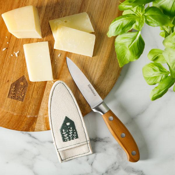 Gibson Home Bloomhouse 4 Inch German Steel Paring Knife W/ Olive Wood Forged Handle