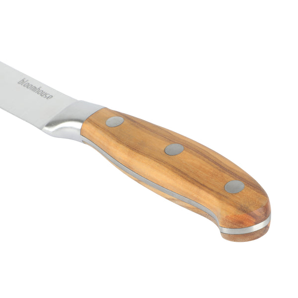 Gibson Home Bloomhouse 5 Inch German Steel Utility Boning Knife W/ Olive Wood Forged Handle